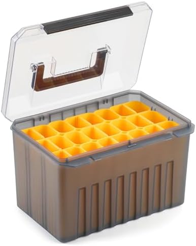 RUNCL Fishing Tackle Box with Clear Lid - Large-Capacity Multi-Slot Organizer, Rigid Hard Lure Organizer, Durable for Freshwater Bass & Saltwater Fishing by RUNCL