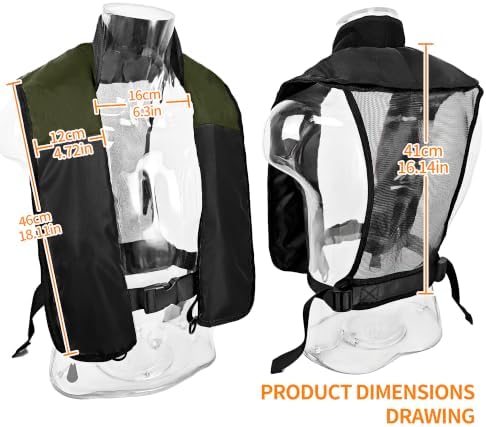 Manual Inflatable Life Jacket,Preserver PFD for Adults,Life Vest for Adults,Supports Weight up to 330 pounds - Image 3