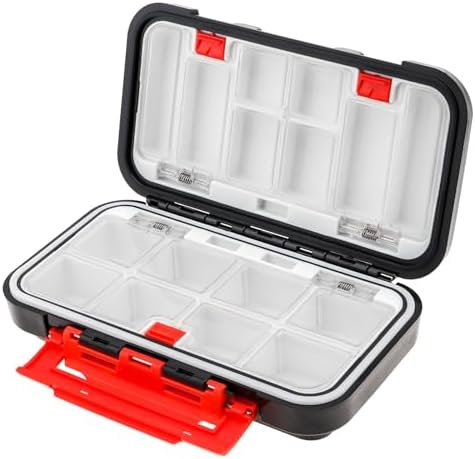 Fishing Tackle Storage Box, Double Sided Waterproof, 16 Compartments, Fishing Lure Box Storage Containers (Black) - Image 3