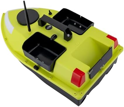 RC Bait Boat, 600m/1968ft Long-Distance Control Surf Fishing Bait Boat 4.4LBS Loading Capacity with Dual 5200mAh Battery and LCD for Lake/Ocean Angling, Auto Navigation (Green with light strip) - Image 4