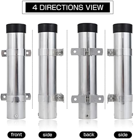 AMYSPORTS Steel Wall Rod Holder Fishing Stainless Mount Rod Holder Marine Side Boat Pole Holders Kayak Saltwater Freshwater - Image 3
