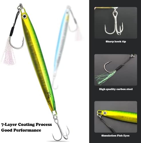 Vertical Jig Fishing Lures Saltwater Jigs Spoon Metal Design Tuna Baits - Image 4