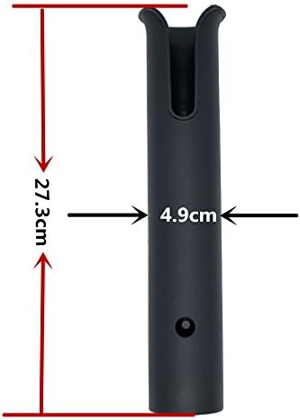 Wall Mounted Fishing Rod Holders Tubes Links Fishing Rod Holder Rack Rests (6-TUBE Black-HiUmi-US) - Image 4