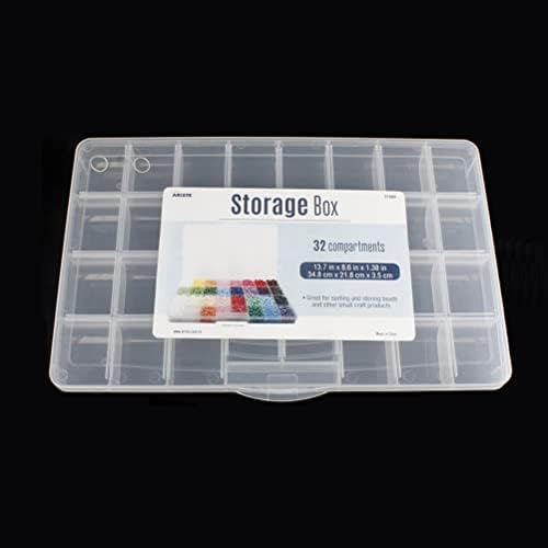 32 Grids Clear Plastic Organizer Box, Craft Storage Container for Beads Organizer, Art DIY, Crafts Jewelry Storage, Fishing Tackles, Rock Collection, 2 Pack - Image 4