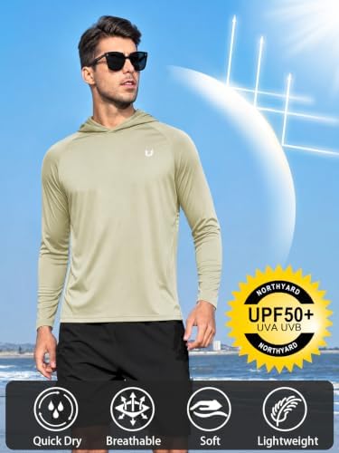 NORTHYARD Men's Sun Hoodie Long Sleeve Fishing Shirts UPF 50+ Rash Guard - Image 3