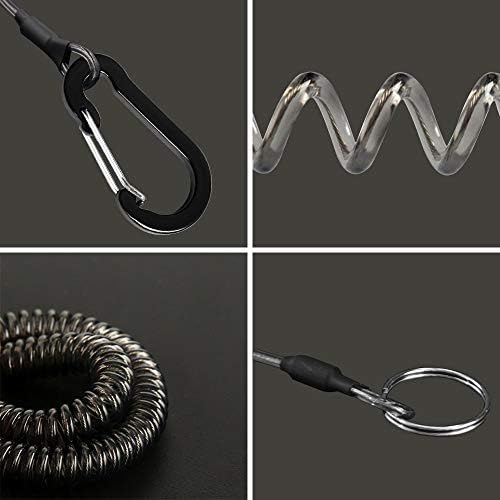 Retractable Coiled Lanyards with Carabiner Clips - Image 6
