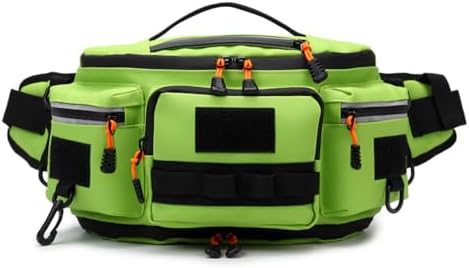Fishing Tackle Bag, Waterproof Tackle Sling Pack with Adjustable Strap Reflective Fishing Waist Pack for Outdoor Anglers by Unknown