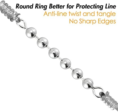 Dr.Fish 20 Pack Fishing Bead Chain Swivels Stainless Steel High Speed Trolling Swivels Fishing Tackle Rig Fishing Gear Freshwater Saltwater Salmon Walleye - Image 4