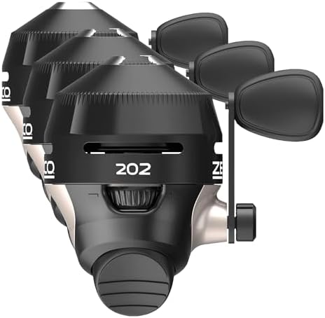 Zebco 202 Spincast Fishing Reel, Right-Hand Retrieve, Durable All-Metal Gears, Stainless Steel Pick-up Pin, Pre-Spooled with 10-Pound Zebco Fishing Line, by Zebco