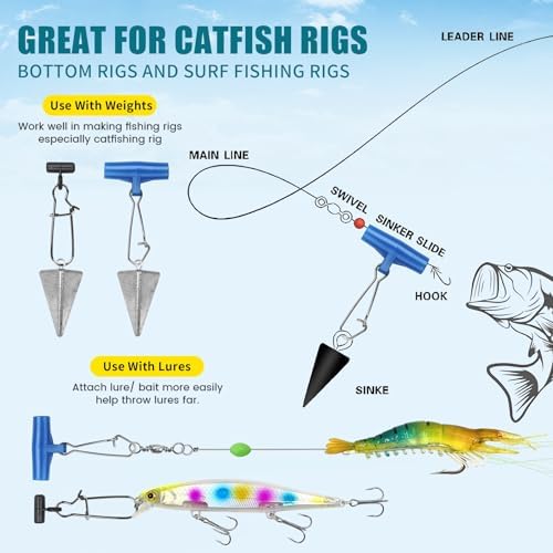 YOTO Surf Fishing Tackle Kit - 170pcs: Complete Ocean Saltwater Gear with Pompano Rig, Lures, Sinkers, Hooks, Swivels, and Accessories for Surf, Casting Fishing Techniques - Image 4