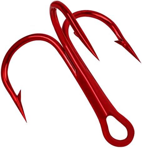 AMHDV 100pcs Treble Hooks Sharp Triple Hook for Freshwater Saltwater by AMHDV