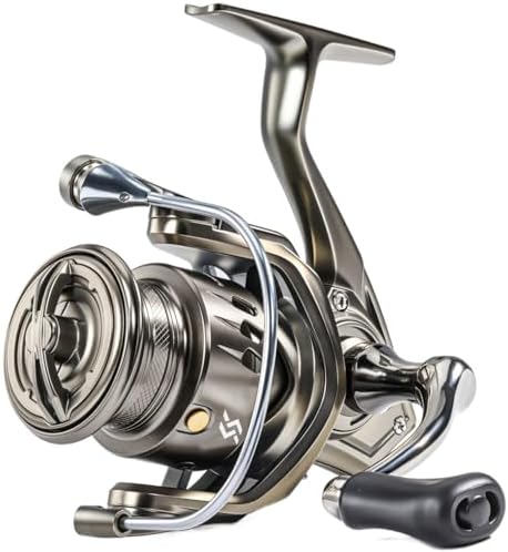 Sougayilang Spinning Reel - 5.2:1 Gear Ratio, 12+1 Bearings Freshwater Saltwater Fishing Reel, Ultra-Smooth CNC Aluminum Spool, Lightweight & Powerful for Bass Trout Salmon by Sougayilang