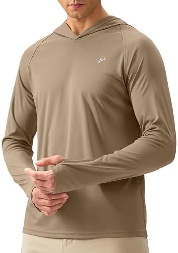 Pudolla Men's Sun Protection Hoodie Shirts UPF 50+ Fishing Hiking Shirt by PudollaSports