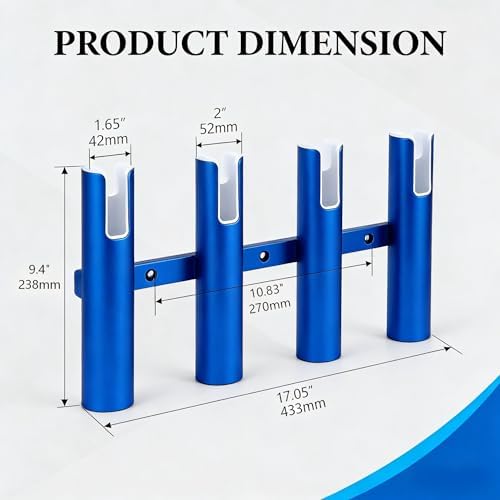 Aluminium Wall-Mounted Fishing Rod Holder for Boat, Garage & Marine - Holds Rods & Poles - Image 2