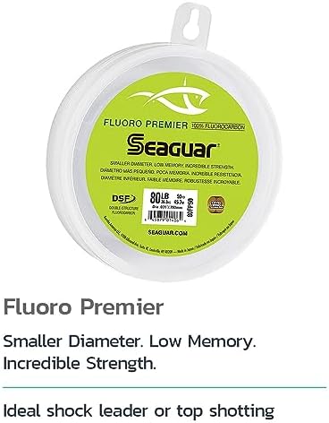 Seaguar Fluoro Premier Saltwater Fishing Line Shock Leader, 100% Fluorocarbon, Multiple Sizes - Image 2