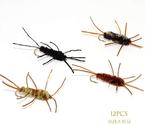 Outdoor Planet Top Producing Fly Fishing Flies Assortment | Dry, Wet, Nymphs, Streamers, Wooly Buggers, Hopper, Caddis | Trout, Steelhead, Bass Fishing Lure Set by Outdoor+Planet