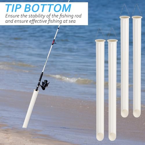 4 Pack 27in Sand Spike PVC Tubular Sand Spike Fishing Rod Holder for Surf Fishing for Beaches, Rivers and Sandy Beaches - Image 5