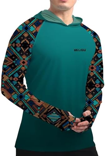 Men's UPF 50+ Sun Protection Hoodie, Long Sleeve Fishing Shirt - Image 3