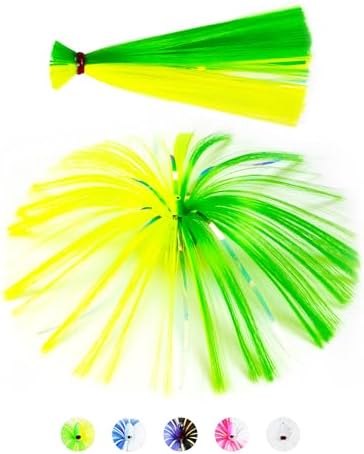 BLUEWING Sea Trolling Lures with Lead Head Saltwater Fishing Witches Big Game Ballyhoo Skirt for Tuna, Wahoo, Sailfish, Mahi Mahi 1oz, 2oz, 4oz, 6oz, 8oz by BLUEWING