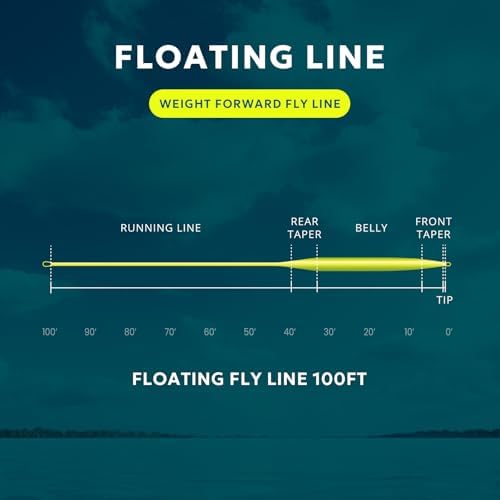 SF Fly Fishing Line Weight Forward Floating Fly Line for Fly Fishing 3wt 4wt 5wt 6wt 7wt 8wt 100FT Double Welded Loops - Image 5