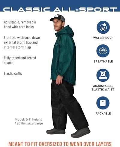 FROGG TOGGS Men's Classic All-Sport 3-Layer Waterproof Breathable Rain Suit - Image 2