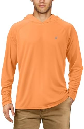 Roadbox Mens Fishing Sun Hoodie, Long Sleeve UPF 50+ UV Protection Shirts by Roadbox