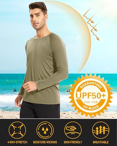 MAGCOMSEN Men's Long Sleeve Shirts UPF 50+ UV Sun Protection Athletic Shirts for Hiking Running Workout Rash Guard - Image 2