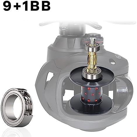 FISHDROPS Baitcaster Reels, 9+1BB, CNC Aluminum Spool, Magnetic Brake System Bait Caster Reel High Speed Gear Ratio 7.0:1 Ultra Smooth Low Profile Baitcasting Fishing Reel - Image 2