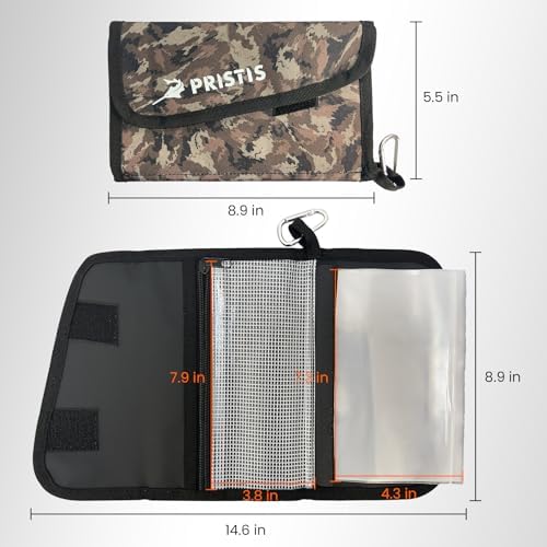 Pristis Fishing Soft Lure Storage Binder Bag, Bait Wallet Case Jungle Camo - Image 6