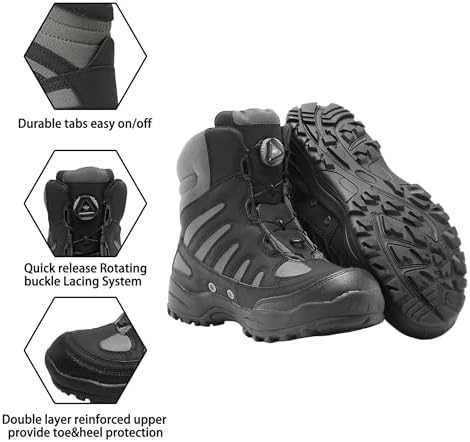8 Fans Wading Boots, Rubber Sole with Rotating Buckle for Fishing - Image 2