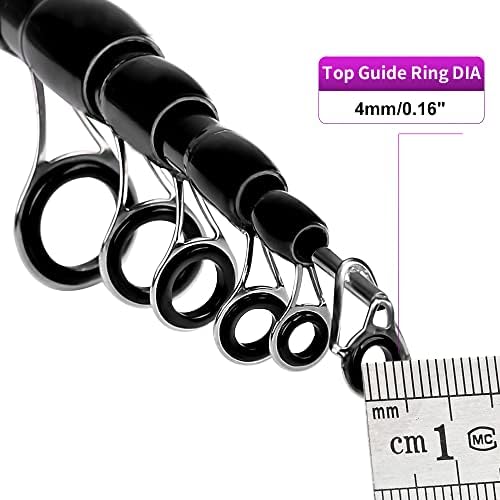Fishing Rod and Reel Combo - 6.9ft Telescopic Spincast Rod with Left Handed Baitcasting Reel Combos - Sea Saltwater Freshwater Ice Bass Fishing Tackle Set - Fishing Rods Kit - Image 4