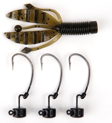 20Pack Weedless Ned Rig Jig Heads with Molded Bait Keeper for Bass Fishing - Image 2