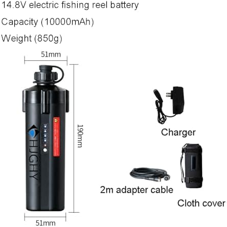 14.8V 10000mAh 3500mAh 5000mAh 7000mAh Electric Fishing Reels Battery 14.8 Volt Two-Hole Electric Winch Battery for Electric Sea Fishing Wheel Battery - Image 2