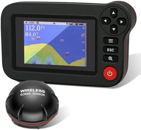 Portable Castable Fish Finder for Kayak with Wireless Sonar Sensor by HOME