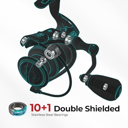 Piscifun Viper X Spinning Reel, 33lb Max Drag, 10+1 Shielded BB - Image 5