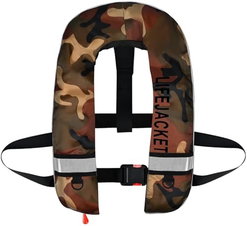 Adult Automatic PFD Vest, Inflatable Kayak Water Sports Vest for Kayaking SUP Paddleboarding Sailing Boating Fishing by Unknown