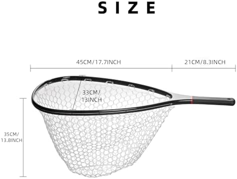 SF Fly Fishing Landing Net Soft Rubber Mesh Trout Net Catch and Release Net - Image 2