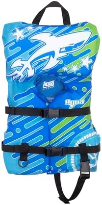 Aqua Oceans 7 Life Jacket for Kids - US Coast Guard Approved Life Vest for Infant, Child & Youth Boys and Girls, Open-Side PFD for Boating, Swimming & Water Sports by SwimSchoolConfidenceBuildingSystem