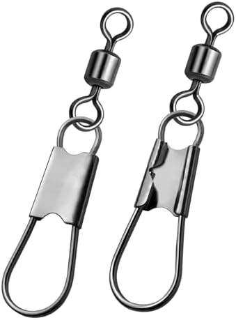 Natufish Fishing Snap Swivels & Barrel Swivels 50Pcs with Smooth Rotation by Natufish