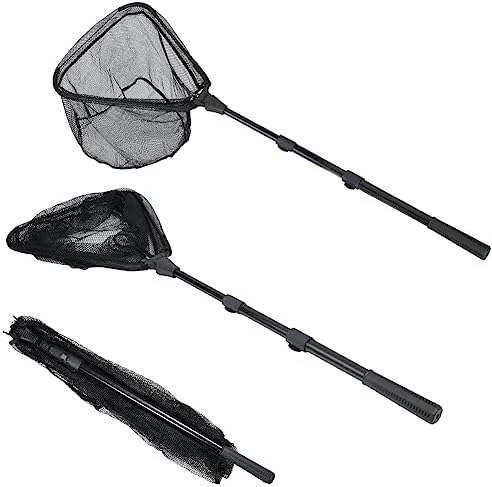 RESTCLOUD Fishing Landing Net with Telescoping Pole Handle, Fishing net Freshwater for Kids Men Women, Extend to 40-63 Inches by RESTCLOUD