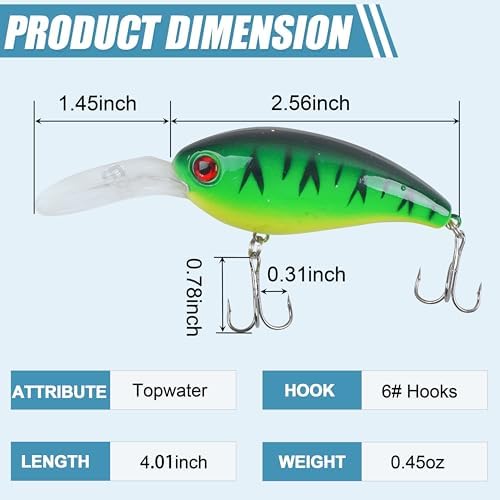Fishing Lures Kit Crankbait Minnow Hard Bait Set Deep Diving Jerkbait Swimbait Popper Pencil Walleye Lures Artificial Fishing Bait for Bass Trout Redfish Saltwater Freshwater Fishing Lure - Image 3