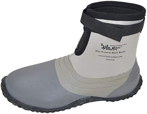 Ray-Guard Reef Wading & Fishing Boots-Hard Soled Vulcanized Rubber Bottom- Lightweight & Waterproof-Unisex-Adults by ForEverlast
