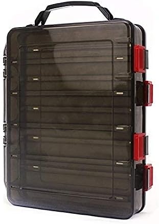 Fishing Lure Tackle Box, Fishing Tackle Storage Trays, Double Sided 10 Compartments Waterproof, Organizer Case Boxes Containers, for Vest Casting Fly Fishing - Image 2