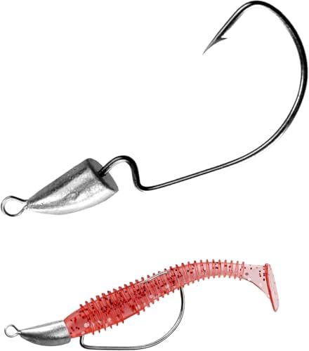 THKFISH Weedless Swimbait Jig Heads for Bass Fishing, Weighted Texas Rig Hook Fishing Hooks Saltwater Freshwater 1/8 oz, 1/6 oz, 1/4 oz, 3/8 oz, 1/2 oz,3/4 oz by THKFISH