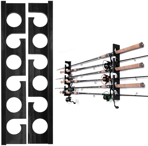 Ghosthorn Fishing Rod Holder,Wall or Ceiling Mounted Pole Rack Garage by Ghosthorn