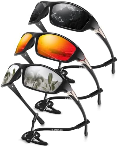 Polarized Sports Wrap Around Sunglasses Men Fishing Running Golf by Foliful