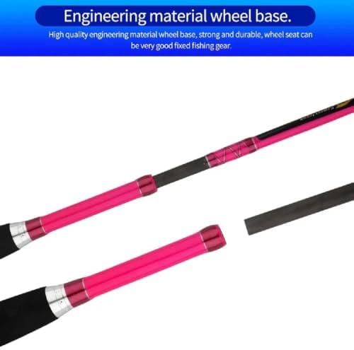 5.6' Travel Slow Jigging Rod 2-Piece Pink Offshore SpinCast 2.8-4.2oz 4-8PE - Image 4