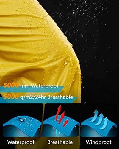 33,000ft Men's Rain Pants, Waterproof Rain Over Pants, Windproof Pants - Image 3
