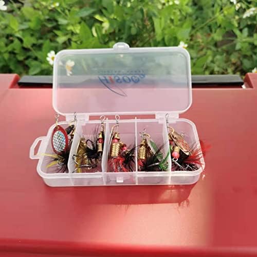 10pcs Fishing Lure Spinnerbait, Bass Trout Salmon Hard Metal Spinner Baits Kit with Tackle Boxes - Image 6