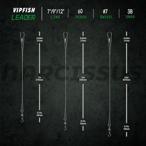 Fishing Wire Leaders 60PCS - 7in/9in/12in Stainless Steel Leaders with Swivels & Snaps for Bass, Pike, Catfish, Carp, Walleye - Saltwater & Freshwater Fishing Gear ﻿ - Image 4